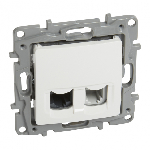 LEGRAND - GNIAZDO KOMPUTEROWE TELEFONICZNE RJ11+RJ45 KAT.5E UTP BIAŁY NILOE2 - 764570
