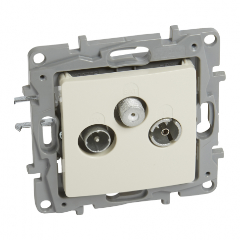 LEGRAND - GNIAZDO ANTENOWE RTV-SAT PRZELOTOWE 14DB KREMOWE NILOE2 - 764664