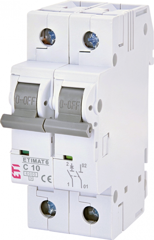 ETI - WYŁĄCZNIK NADPRĄDOWY ETIMAT 6 1P+N C10 - 002142514