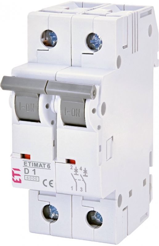 ETI - WYŁĄCZNIK NADPRĄDOWY ETIMAT 6 2P D1 - 002163504