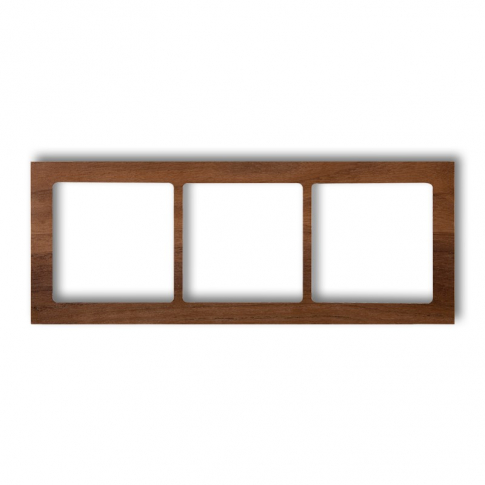 KARLIK - DECO; Ramka uniwersalna 3-krotna - drewno (orzech amerykański) - DRD-3E