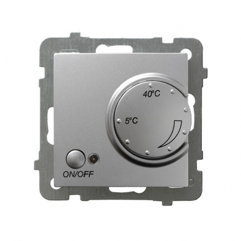 OSPEL - REGULATOR TEMPERATURY Z CZUJNIKIEM PODPODŁOGOWYM SREBRO AS. - RTP-1G/m/18