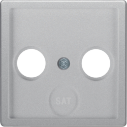 HAGER - ELEMENT CENTRALNY DO GNIAZDA ANTENOWEGO 2- I 3-WYJŚCIOWEGO ALUMINIUM AKSAMIT LAKIEROWANY Q.1/Q.3 - 12036084