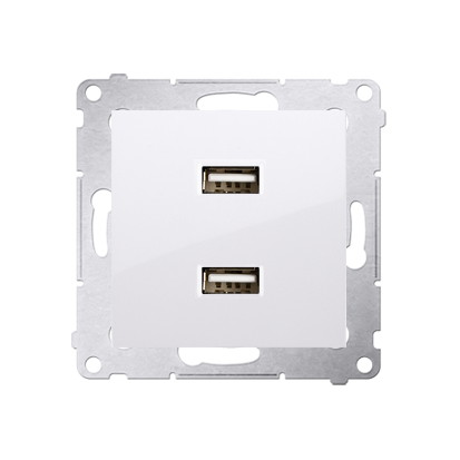 KONTAKT SIMON - ŁADOWARKA 2XUSB 2.1A 5V DC 230V BIAŁY SIMON 54 - DC2USB.01/11