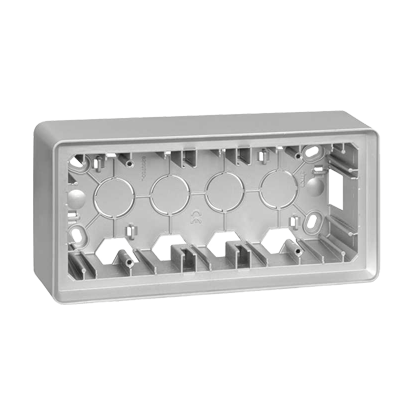 KONTAKT SIMON - Puszka natynkowa 3-krotna; aluminium - 8200770-093