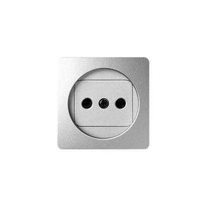 KONTAKT SIMON - Pokrywa gniazda pojedynczego bez uziemienia z przesłonami; aluminium - 82040-93