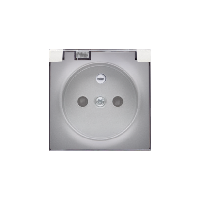 KONTAKT SIMON - Pokrywa gniazda pojedynczego - klapka transparentna IP44; aluminium - 82068KD-93