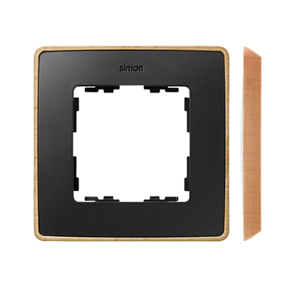 KONTAKT SIMON - Ramka 1-krotna, Detail SELECT-drewno, GRAFIT / podstawa Drewno - 8201610-271