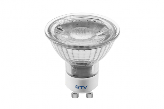 GTV - ŹRÓDŁO LED GU10, 5W SMD 2835, NEUTRALNA BIAŁA AC220-240V, SZKŁO, KĄT ŚWIECENIA 38ST, 400LM. - LD-SZ5010-40