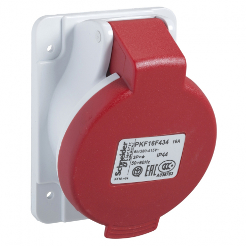 SCHNEIDER ELECTRIC - GNIAZDO 16A 3P-N-E 380-415V IP44 50-60HZ. - PKF16F435