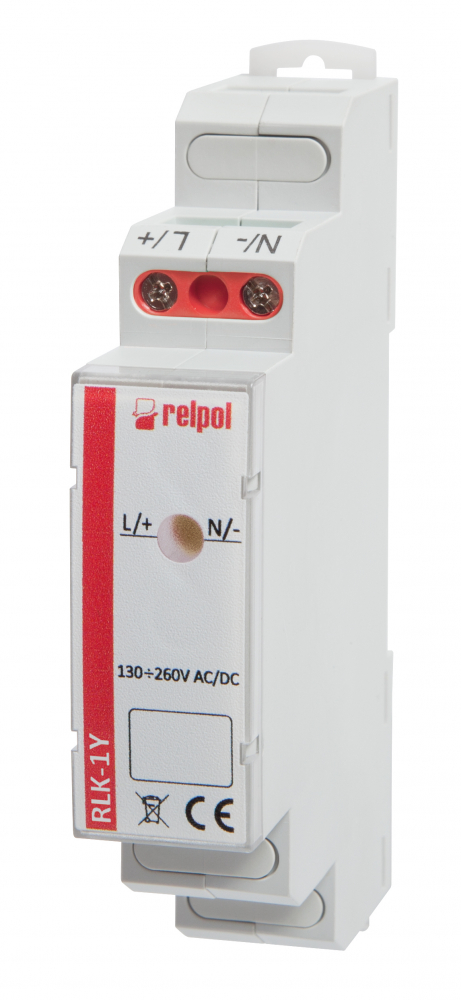 RELPOL - LAMPKA MODUŁOWA LED POJEDYŃCZA KOLOR ŻÓŁTY ZASILANIE 230V RLK-1Y - 863025