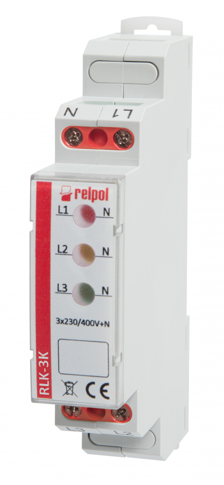 RELPOL - LAMPKA MODUŁOWA LED POTRÓJNA ZASILANIE 230V RLK-3K CZERWONY-ŻÓŁY-ZIELONY - 863028