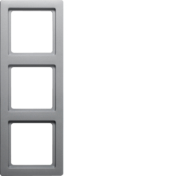 HAGER - RAMKA POTRÓJNA ALUMINIUM AKSAMIT LAKIEROWANY Q.1 - 10136084