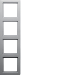 HAGER - RAMKA POCZWÓRNA ALUMINIUM AKSAMIT LAKIEROWANY Q.1 - 10146084