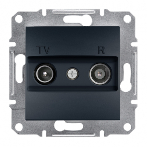 SCHNEIDER ELECTRIC - GNIAZDO RTV PRZELOTOWE (4DB) BEZ RAMKI ANTRACYT ASFORA. - EPH3300271