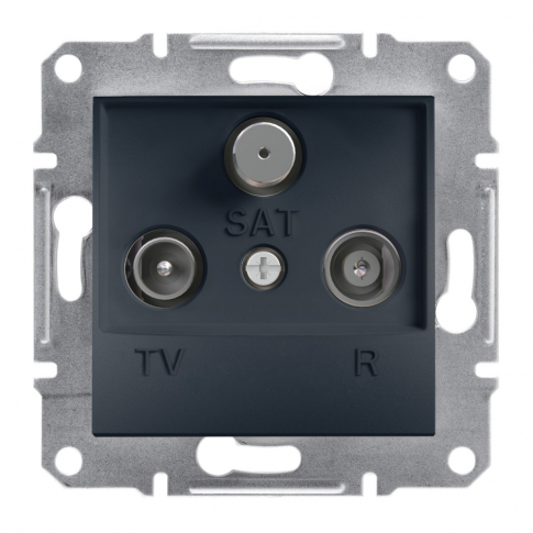 SCHNEIDER ELECTRIC - GNIAZDO R-TV-SAT KOŃCOWE (1DB) BEZ RAMKI ANTRACYT ASFORA. - EPH3500171