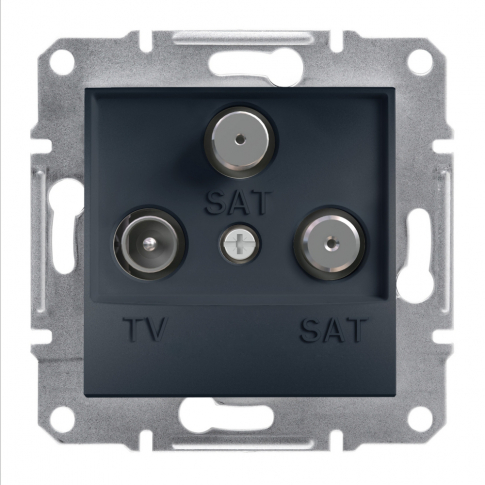 SCHNEIDER ELECTRIC - GNIAZDO TV-SAT-SAT KOŃCOWE (1DB) BEZ RAMKI ANTRACYT ASFORA. - EPH3600171