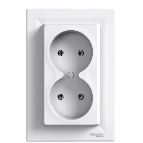 SCHNEIDER ELECTRIC - GNIAZDO PODWÓJNE BIAŁE ASFORA. - EPH9700221