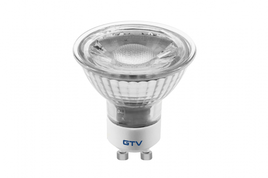 GTV - ŹRÓDŁO LED GU10, 5W SMD 2835, CIEPŁA BIAŁA AC220-240V, SZKŁO, KĄT ŚWIECENIA 38ST 400LM. - LD-SZ5010-30