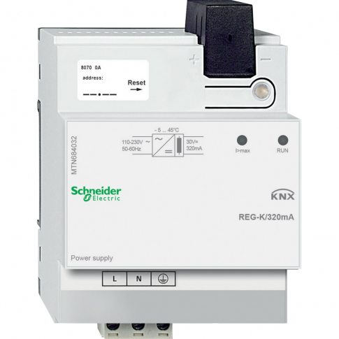 SCHNEIDER ELECTRIC - ZASILACZ 320 MA REG-K J.ASNO-SZARY KNX . - MTN684032