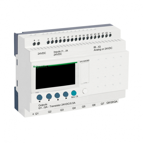 SCHNEIDER ELECTRIC - STEROWNIK ZELIO LE 16WE_D/10WY_T 24VDC RTC/LCD. - SR3B262BD