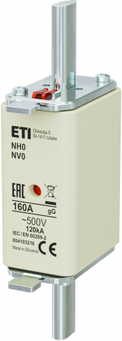 ETI - WKŁADKA TOPIKOWA NH - ZWŁOCZNA / KOMBI NH0 GG 160A/500V - 004183216