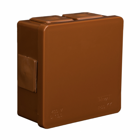 ZAKŁAD PRODUKCYJNO - HANDLOWY "ELEKTRO-PLAST" SPÓŁKA Z OGRANICZONĄ ODPOWIEDZIALNOŚCIĄ - PUSZKA N/T 86X86X40MM IP55 DEKIEL KLIK-KLAK BRĄZ VP 002-02. - 61.108