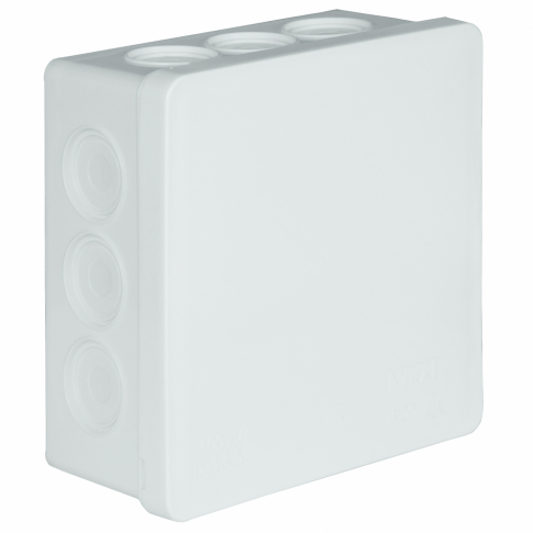 ZAKŁAD PRODUKCYJNO - HANDLOWY "ELEKTRO-PLAST" SPÓŁKA Z OGRANICZONĄ ODPOWIEDZIALNOŚCIĄ - PUSZKA NATYNK 86X86X40MM BEZ ZACISKÓW DEKIEL KLIK-KLAK IP55 BIAŁY VP 003-01 - 61.113