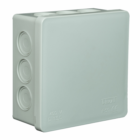 ZAKŁAD PRODUKCYJNO - HANDLOWY "ELEKTRO-PLAST" SPÓŁKA Z OGRANICZONĄ ODPOWIEDZIALNOŚCIĄ - PUSZKA NATYNK 86X86X40MM BEZ ZACISKÓW DEKIEL KLIK-KLAK IP55 POPIEL VP 003-03 - 61.115