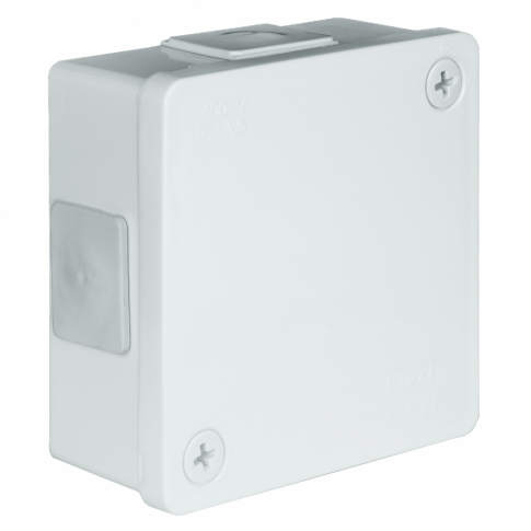 ZAKŁAD PRODUKCYJNO - HANDLOWY "ELEKTRO-PLAST" SPÓŁKA Z OGRANICZONĄ ODPOWIEDZIALNOŚCIĄ - PUSZKA N/T 86X86X40MM IP55 DEKIEL NA 2 WKRĘTY BIAŁA VP 021-01. - 61.119