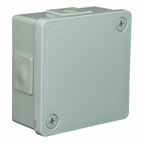 ZAKŁAD PRODUKCYJNO - HANDLOWY "ELEKTRO-PLAST" SPÓŁKA Z OGRANICZONĄ ODPOWIEDZIALNOŚCIĄ - PUSZKA N/T 86X86X40MM IP55 DEKIEL NA 2 WKRĘTY POPIEL VP 021-03. - 61.121