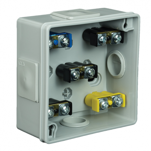 ELEKTROPLAST OPATÓWEK - PUSZKA N/T 86X86X40MM IP55 DEKIEL NA 2 WKRĘTY Z ZAC POPIEL VP 021-53. - 61.124