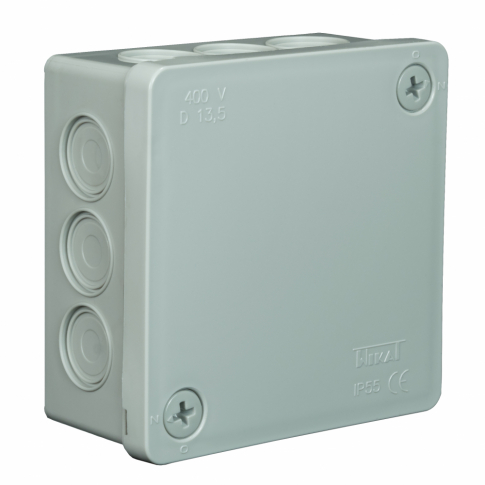 ZAKŁAD PRODUKCYJNO - HANDLOWY "ELEKTRO-PLAST" SPÓŁKA Z OGRANICZONĄ ODPOWIEDZIALNOŚCIĄ - PUSZKA N/T 86X86X40MM IP55 DEKIEL NA 2 WKRĘTY Z OSŁONĄ POPIEL VP 023-03. - 61.133
