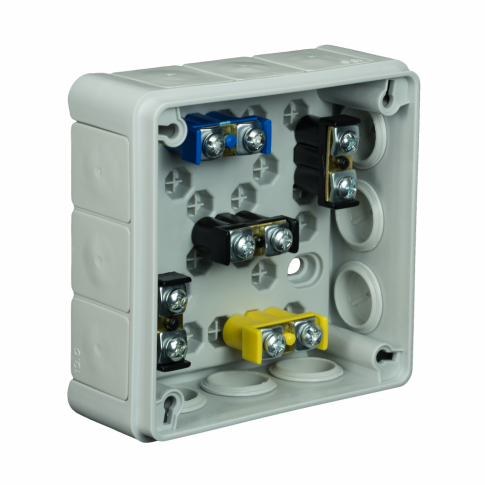 ELEKTROPLAST OPATÓWEK - PUSZKA N/T 98X98X42MM IP55 Z ZACISKAMI POPIEL VP 041-53. - 61.142