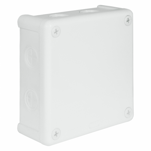 ELEKTROPLAST OPATÓWEK - PUSZKA N/T 118X118X46 IP55 BEZ ZACISKÓW DEKIEL NA 4 WKRĘTY BIAŁA VP 052-01. - 61.159