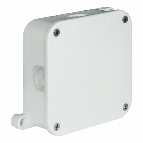 ZAKŁAD PRODUKCYJNO - HANDLOWY "ELEKTRO-PLAST" SPÓŁKA Z OGRANICZONĄ ODPOWIEDZIALNOŚCIĄ - PUSZKA NATYNK 88X88X40MM BEZ ZACISKÓW DEKIEL NA 4 WKRĘTY IP44 BIAŁY VP 064-01 - 61.171