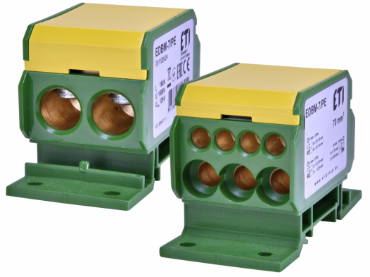 ETI - BLOK ROZDZIELCZY 192A (2X4-70MM2/3X2,5-25MM2+4X2,5-16MM2) ŻÓŁTO-ZIELONA EDBM-7/PE - 001102424