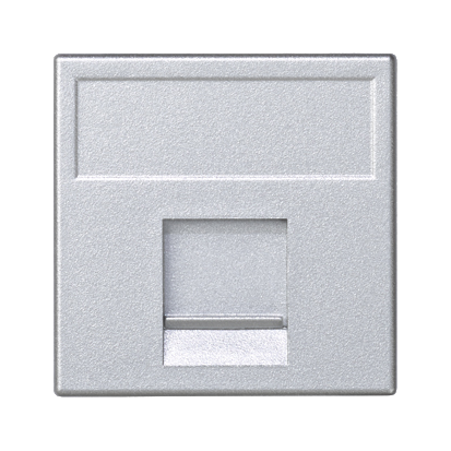 KONTAKT SIMON - Płytka K45, 1x RJ z osłoną; uniwersalna; aluminium - K76/8