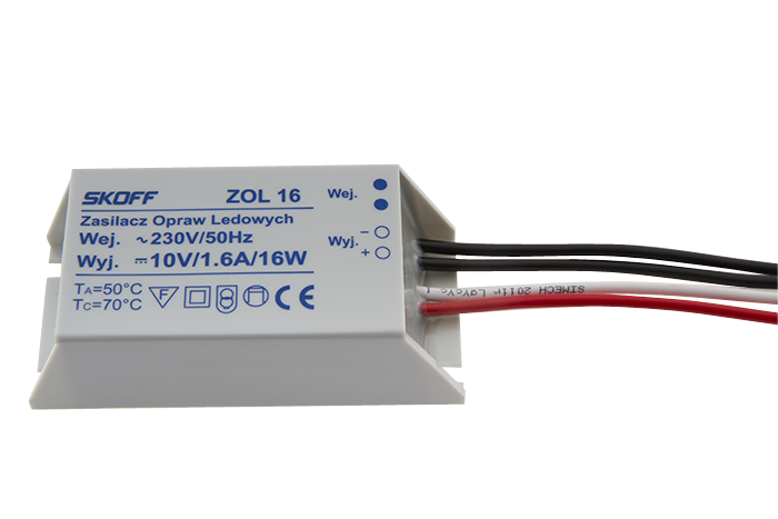 SKOFF - ZASILACZ LED IP68 16W 230V/10V DC ZOL16 - ZL-016-C-1-1-ML-PL-01