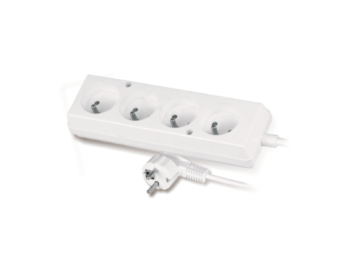 PLASTROL - PRZEDŁUŻACZ Z CZTEROKROTNYM GNIAZDEM ECO; 4X2p+Z; 10A; 3m; BIAŁY - PS-470/3,0 E BIAŁY