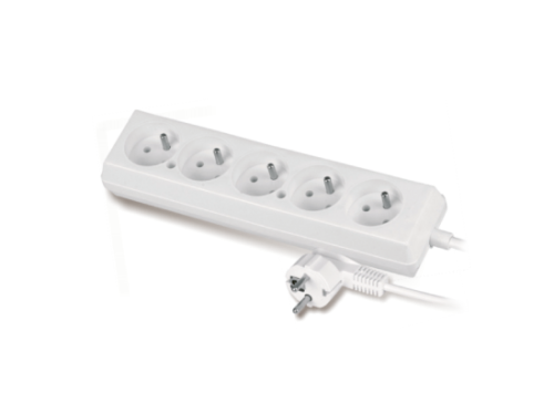PLASTROL - PRZEDŁUŻACZ Z PIĘCIOKROTNYM GNIAZDEM ECO; 5X2p+z; 10A; 3m; BIAŁY - PS-570/3,0 E BIAŁY