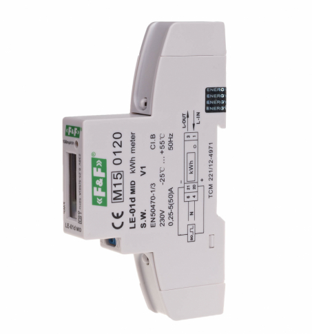 F&F - Licznik energii elektrycznej LE-01D; MID - LE-01D