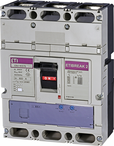 ETI - WYŁĄCZNIK MOCY 3P, 36KA, WYZW. TM EB2 800/3L 800A 3P - 004672151
