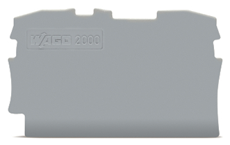 WAGO - ŚCIANKA KOŃCOWA/WEWNĘTRZNA GR. 0,7 MM, SZARA. - 2000-1291
