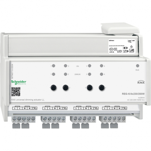 SCHNEIDER ELECTRIC - AKTOR ŚCIEMNNIAJĄCY UNIWESALNY +LED 4X230/250W KNX - MTN6710-0004
