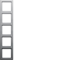 HAGER - RAMKA PIĘCIOKROTNA ALUMINIUM AKSAMIT LAKIEROWANY Q.1 - 10156084