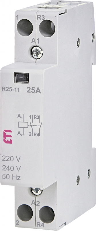 ETI - STYCZNIK MODUŁOWY 25A STYK ZWIERNY I ROZWIERNY (1 MOD. 2 BIEG.) R 25-11 230V - 002463504