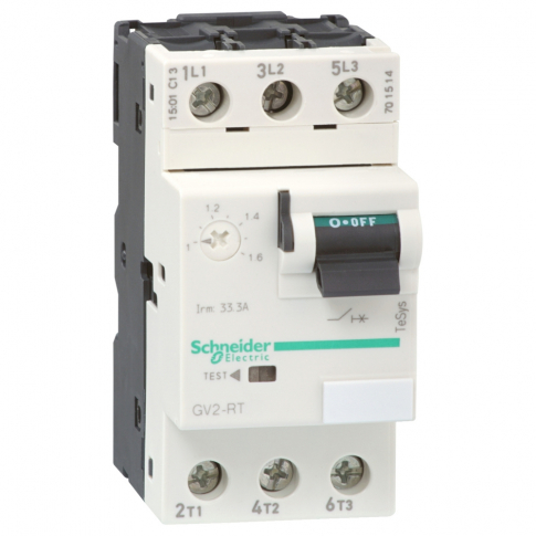 SCHNEIDER ELECTRIC - WYŁĄCZNIK SILNIKOWY TESYS GV2RT NAPĘD DŹWIGNIOWY 4-6,3A 2,2KW ZACISKI SKRZYNKOWE - GV2RT10