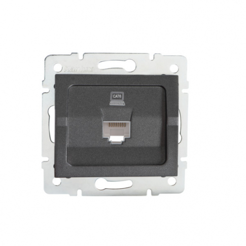 KANLUX - Gniazdo komputerowe pojedyncze (RJ45Cat 6 Jack) LOGI 02-1400-041 gr   - 25286