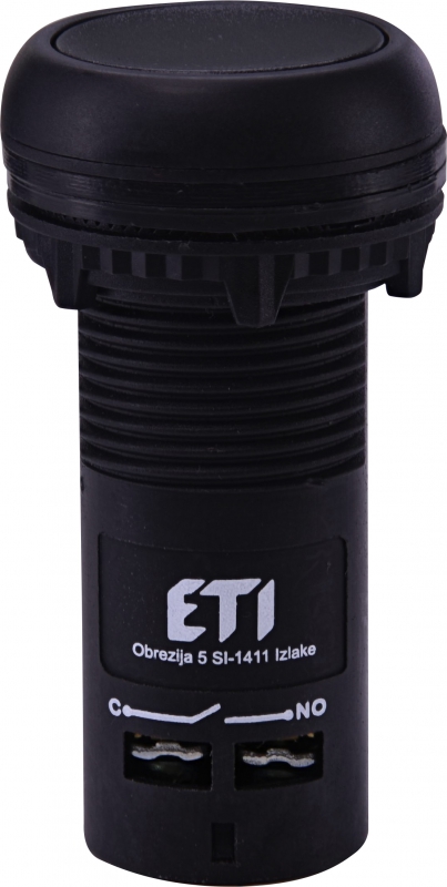 ETI - PRZYCISK KOMPAKTOWY Z GUZIKIEM KRYTYM, 1NO, CZARNY ECF-10-C - 004771453